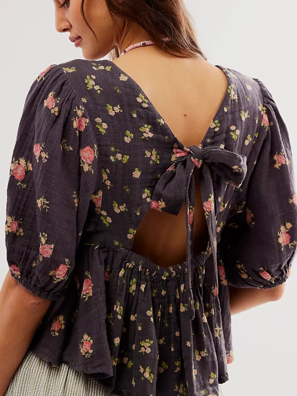 Bow Back Puff Sleeve Blouse, image 10