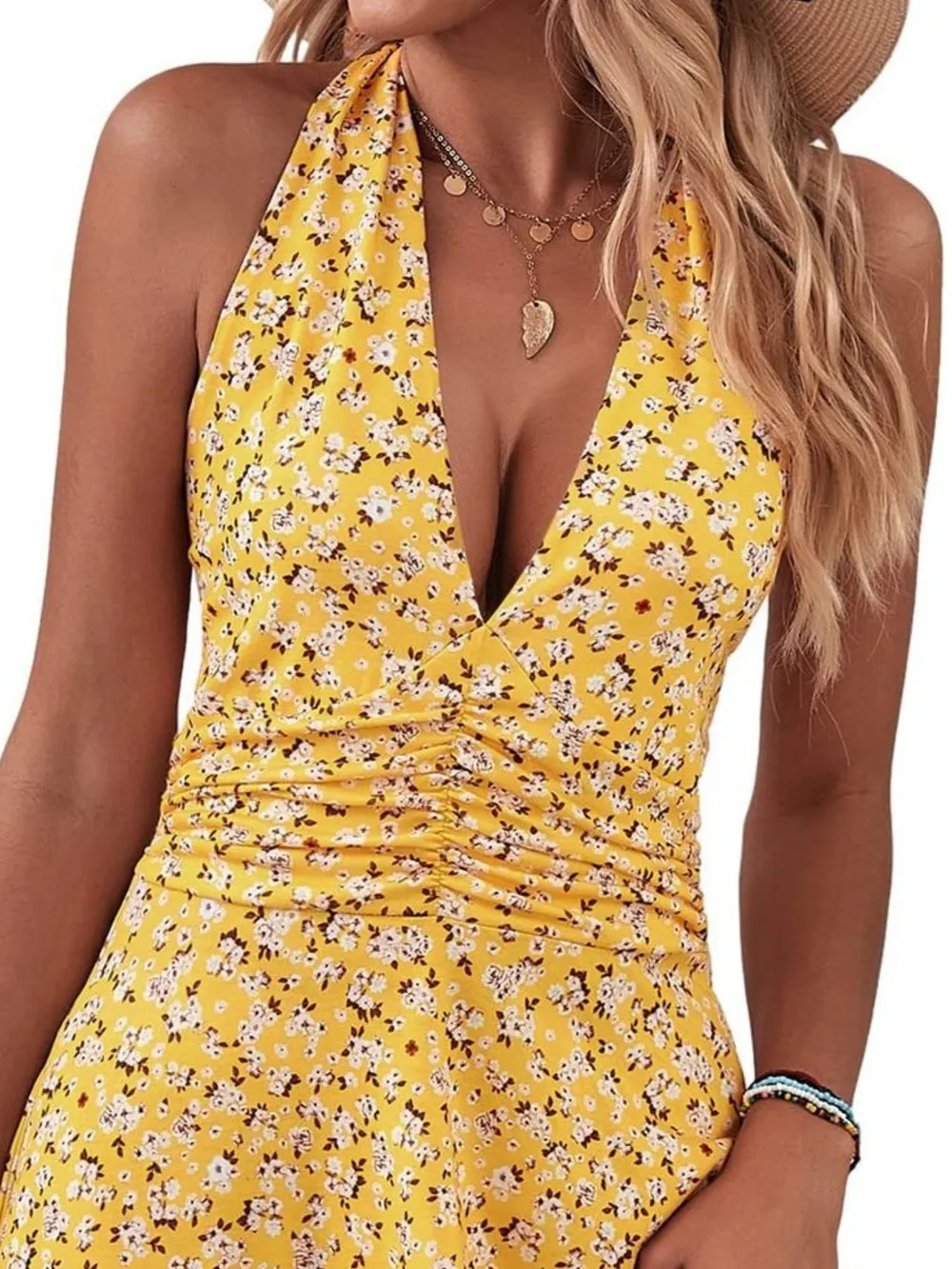 Printed Halter Neck Dress, image 8