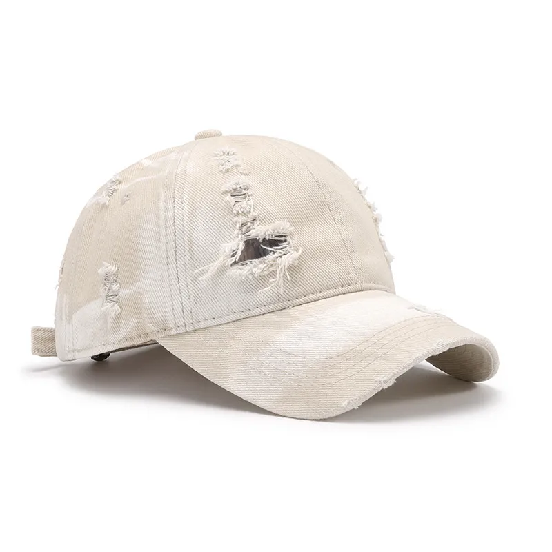 Distressed Adjustable Cotton Baseball Cap, image 3