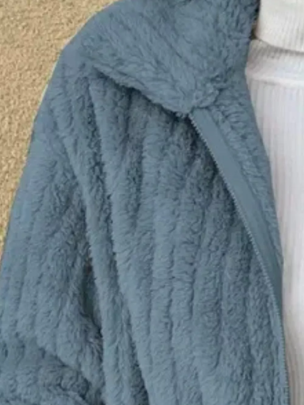 Full Size Faux Fur Zip-Up Outerwear Plus Size, image 6