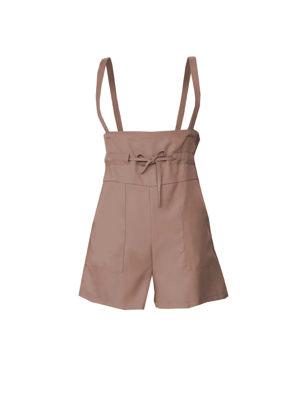 Drawstring Wide Strap Overalls with Pockets, image 5