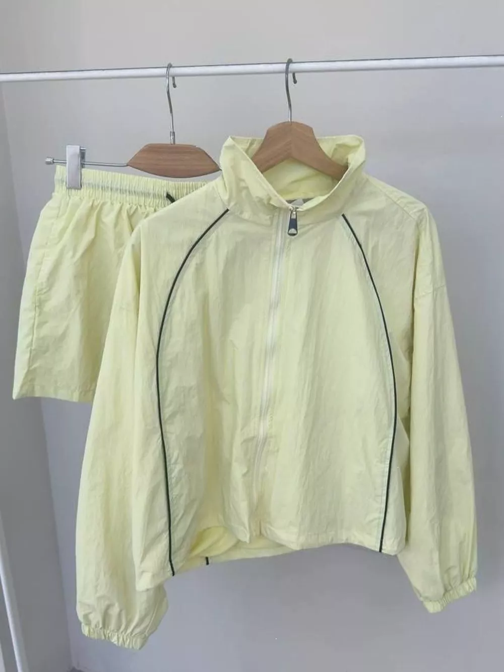 Zip Up Long Sleeve Outerwear and Shorts Set, image 18
