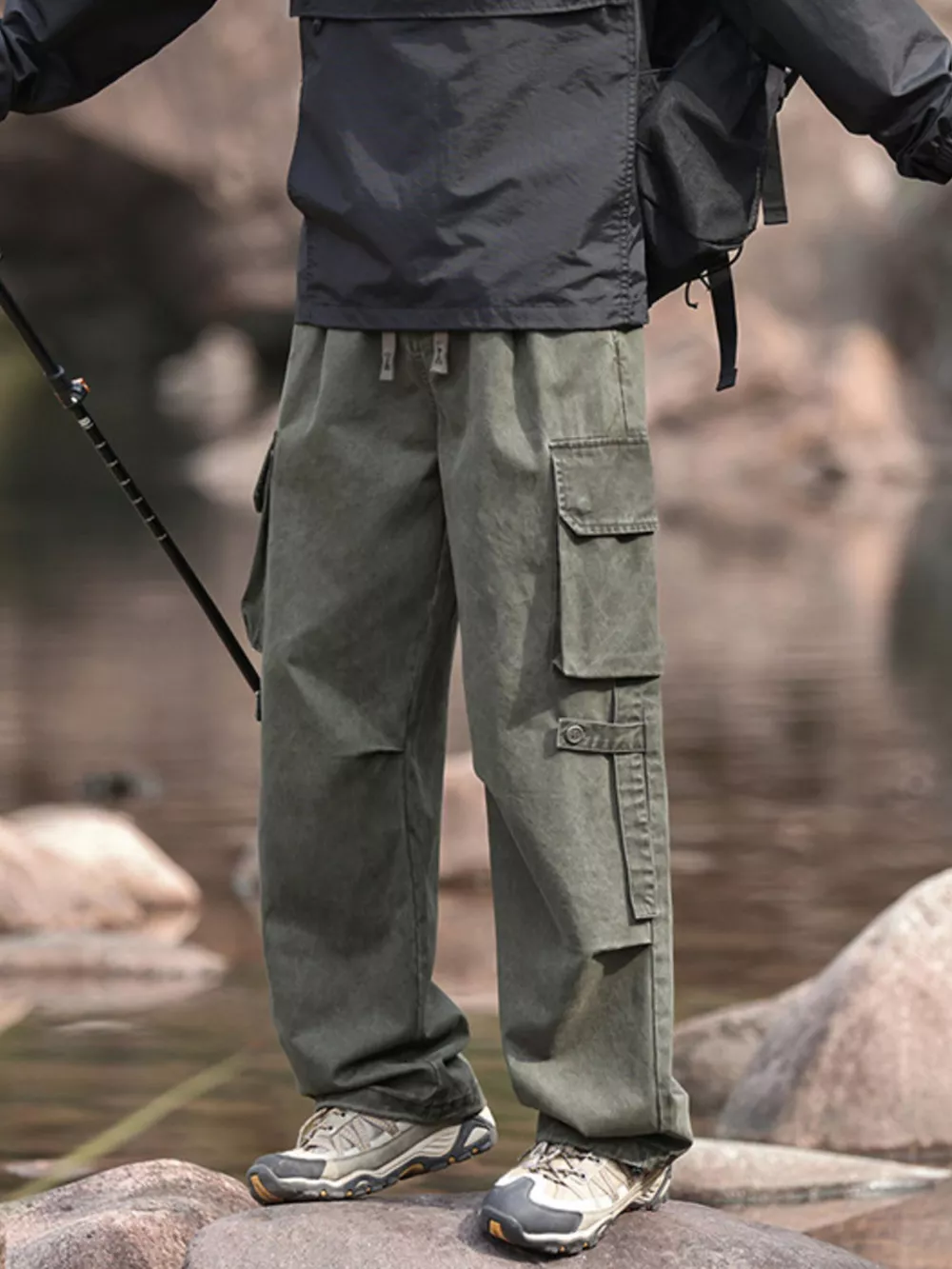 Men's Plus Size Relaxed Fit Cargo Pants, image 11