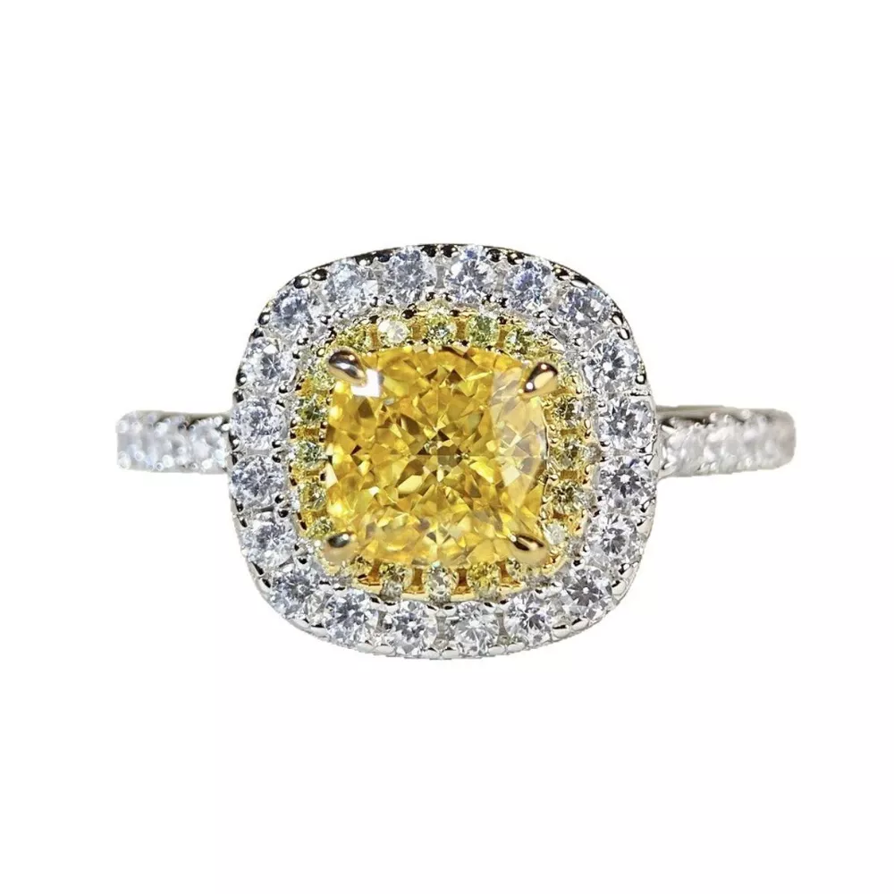 925 Sterling Silver Zircon Cushion Cut Ring, image 5