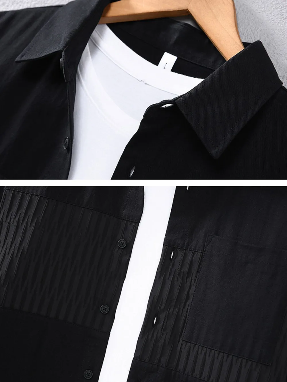 Men's Plus Size Button Up Long Sleeve Shirt, image 5