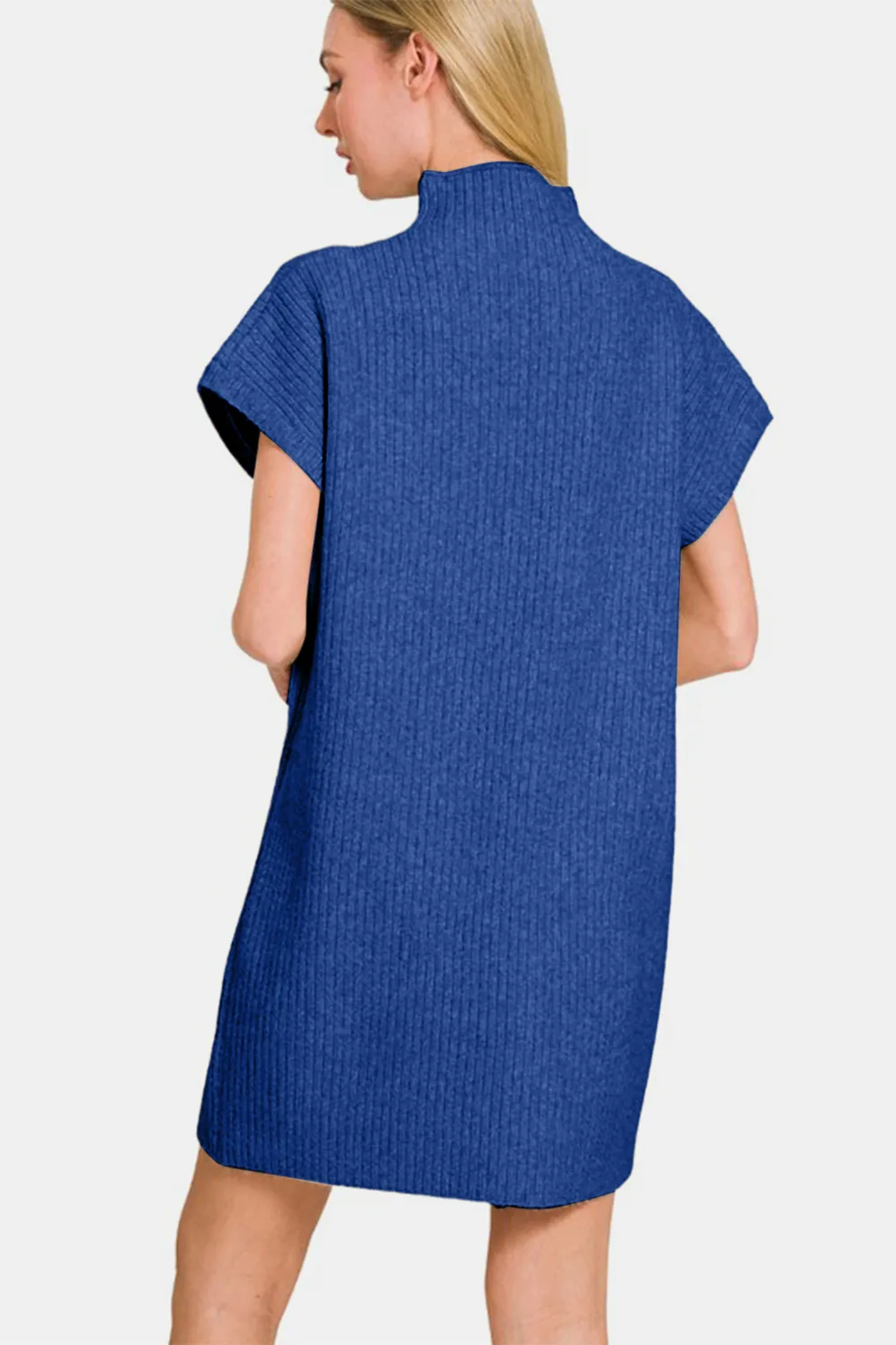 Short Sleeve Sweater Mini Dress, image 2