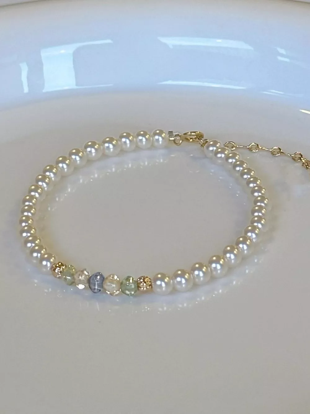 18K Gold-Plated Pearl Bracelet, image 4