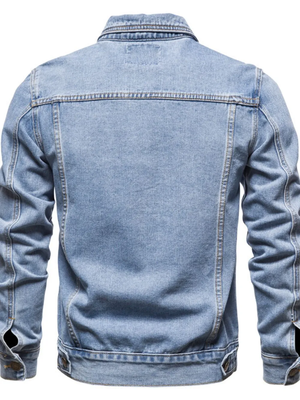 Men's Button Down Long Sleeve Denim Jacket, image 4