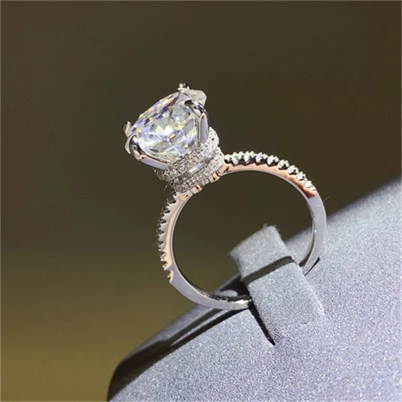 5 Carat Moissanite 925 Sterling Silver Ring, image 5