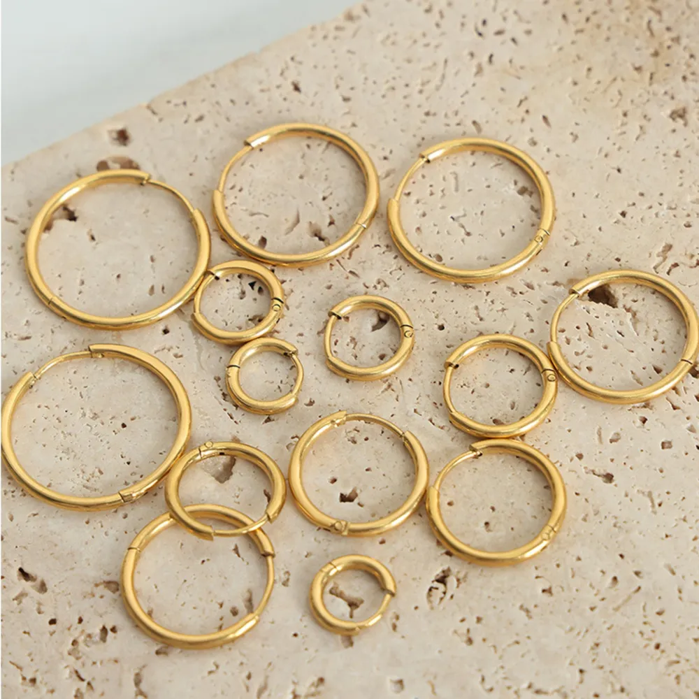 18K Gold-Plated Huggie Earrings, image 10
