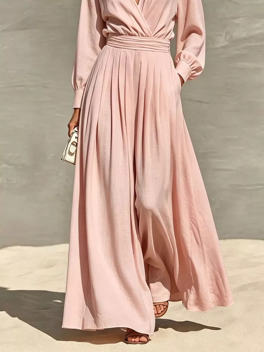 Long Sleeve Wide-Leg Jumpsuit, image 7