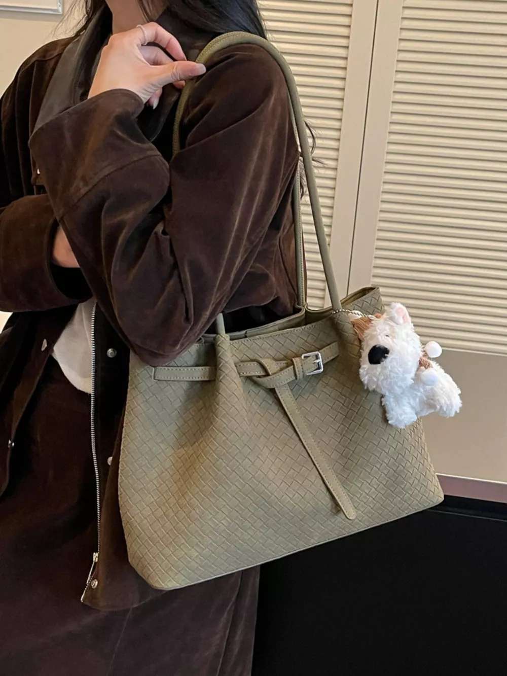 Woven Texture Shoulder Bag, image 5