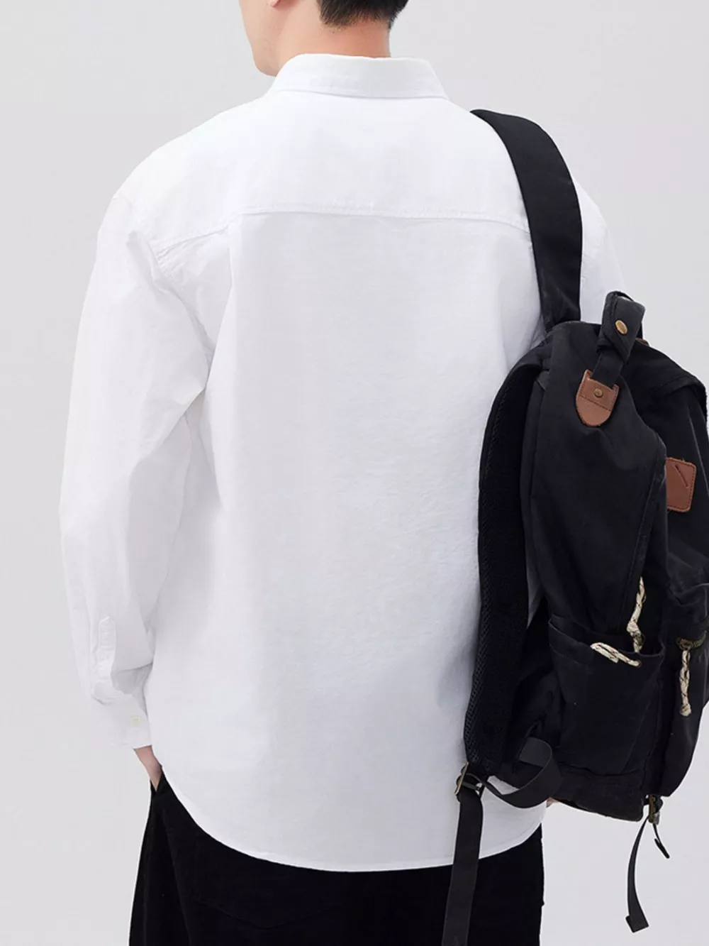 Men's Plus Size Button Up Long Sleeve Shirt, image 3