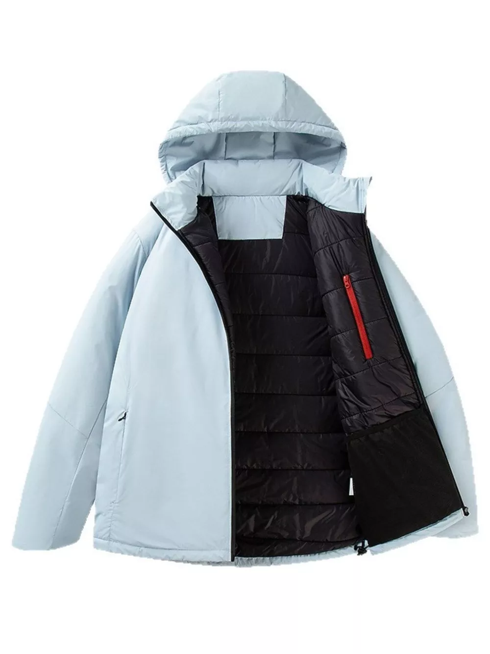 Men's Plus Size Zip Up Hooded Puffer Jacket, image 4