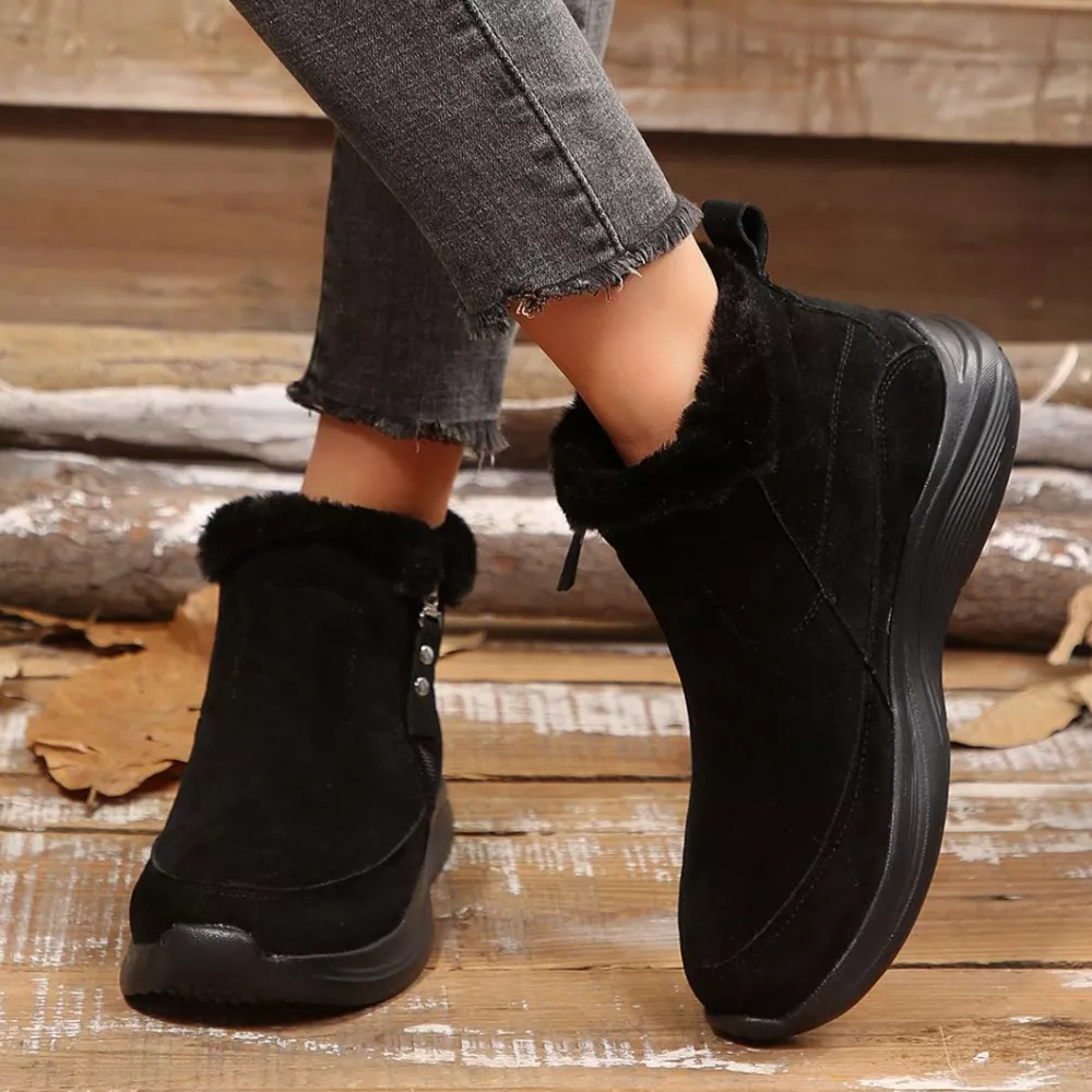Round Toe Side Zip Boots, image 4