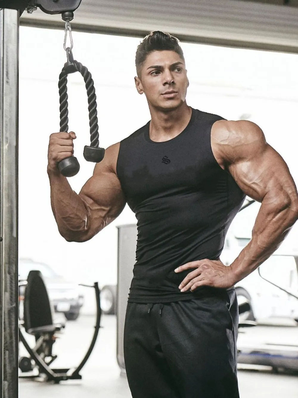 Men's Plus Size Round Neck Tank, image 6