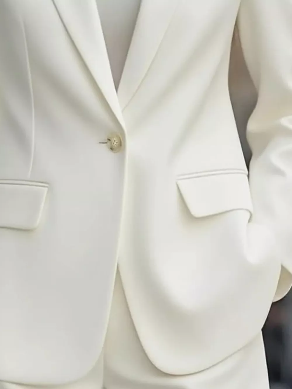 Lapel Collar One Button Blazer, image 5