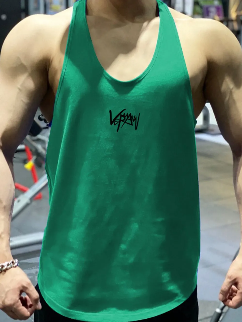 Men's Plus Size Round Neck Racerback Tank, image 12