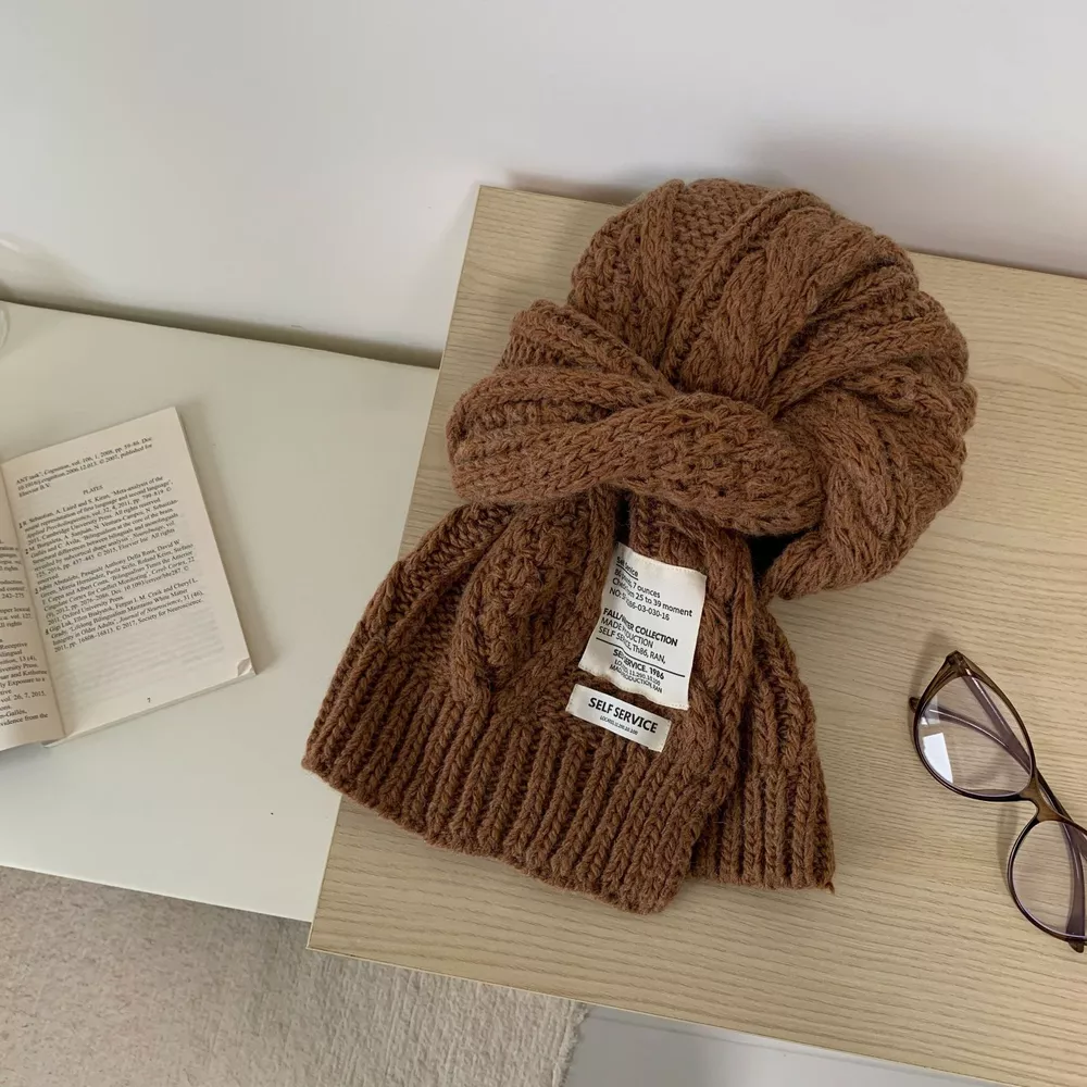 Chunky Cable Knit Scarf, image 2