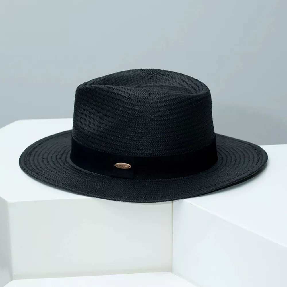Straw Boater Hat with Ribbon, image 3