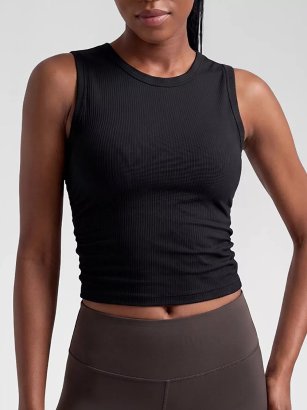 Ribbed Ruched Active Tank, image 6