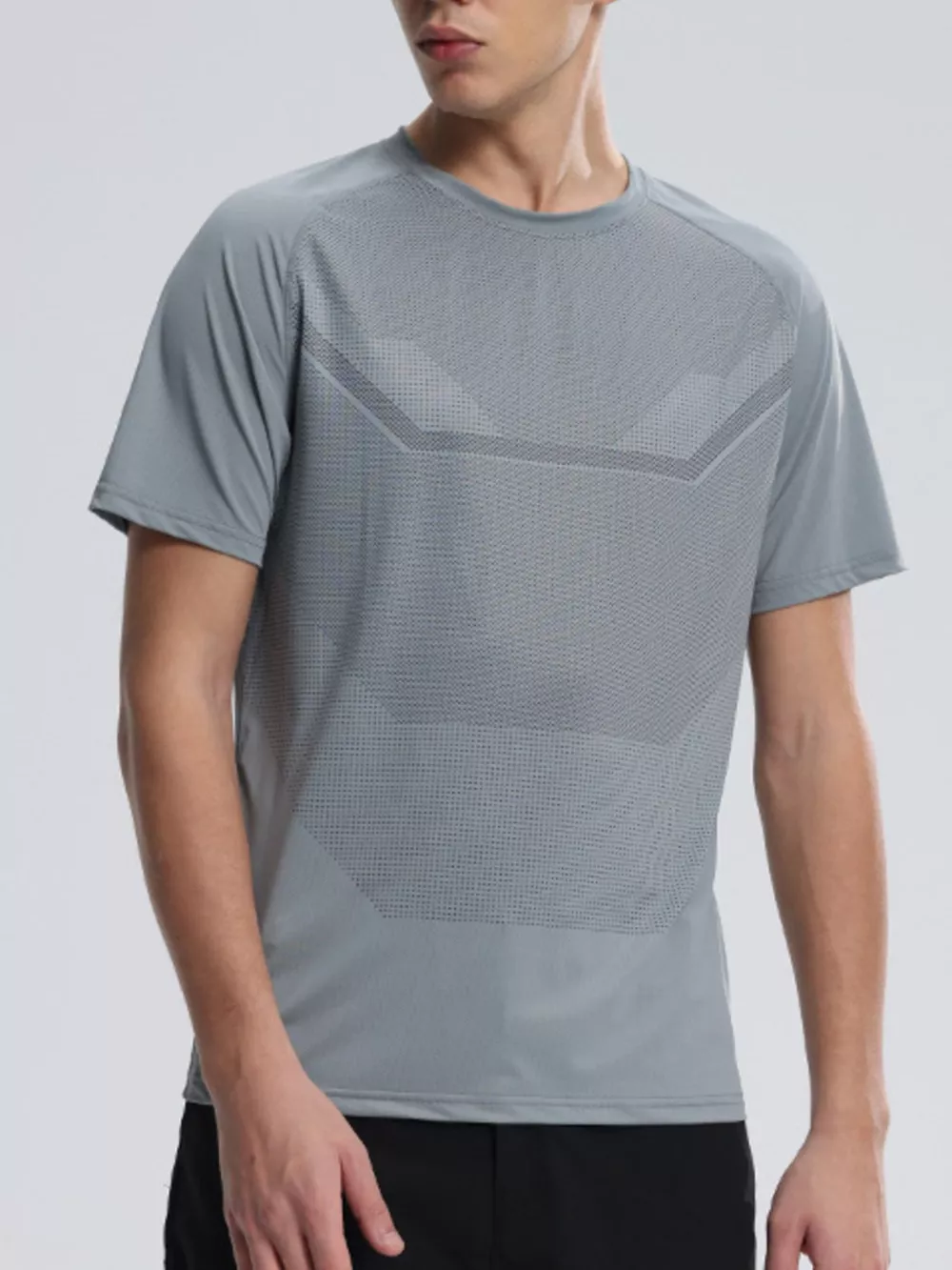 Men's Plus Size Round Neck Athletic T-Shirt, image 5