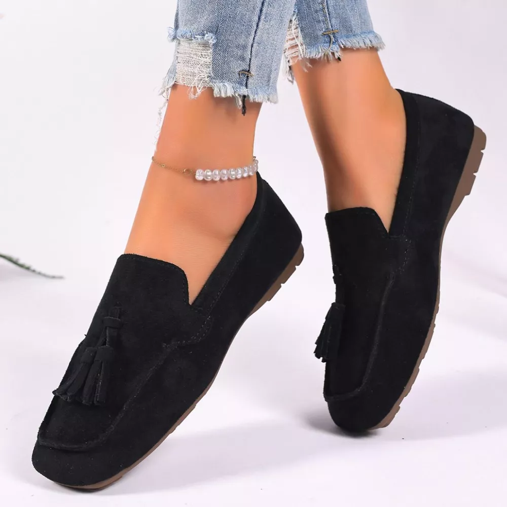 Tassel Accent Suede Loafers, image 4