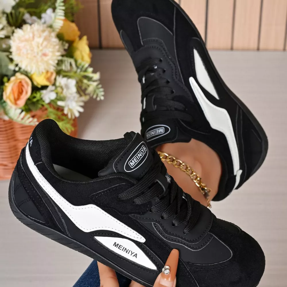 Round Toe Lace Up Sneakers, image 2