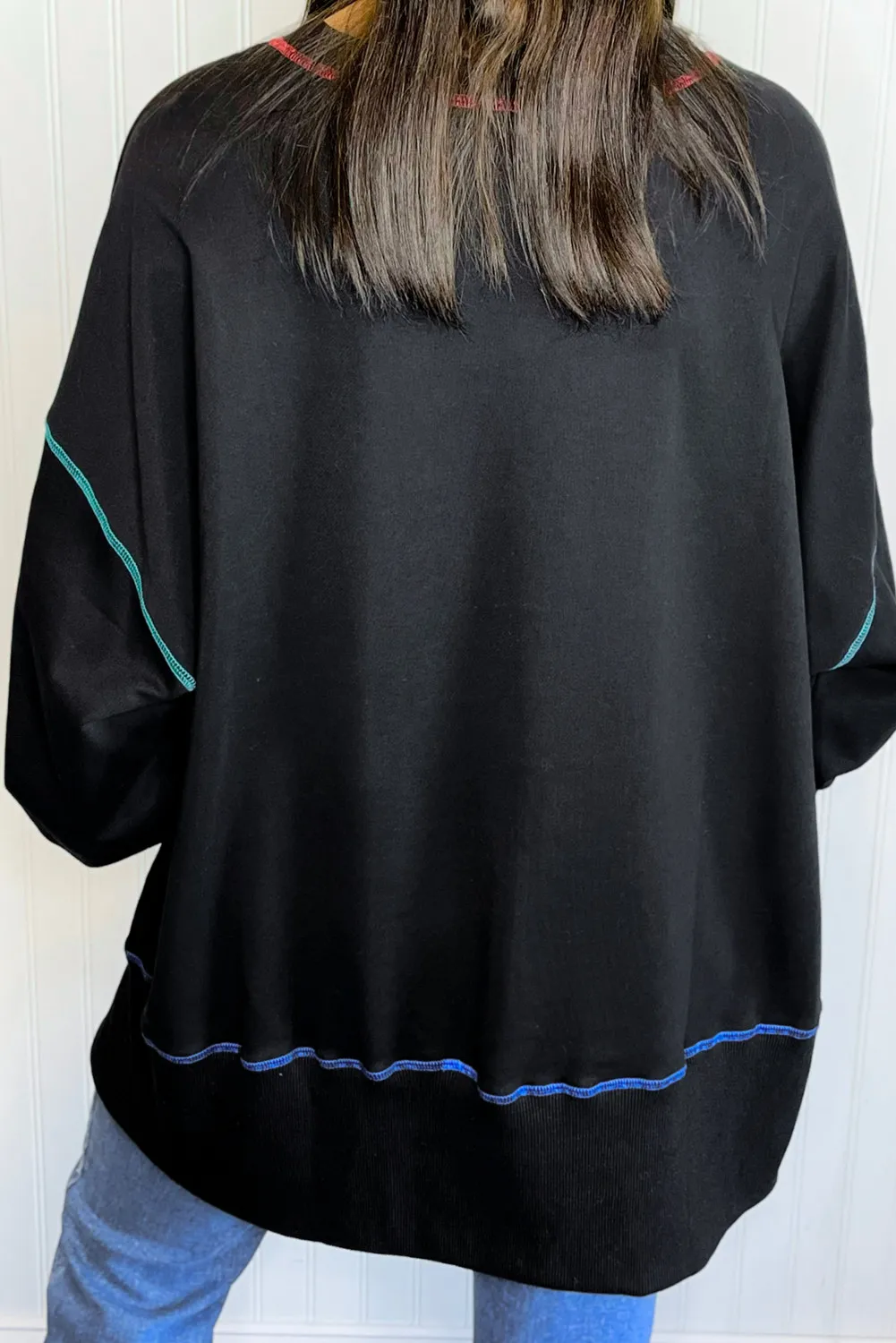 Pumpkin & Flower Graphic Long Sleeve Sweatshirt, image 3