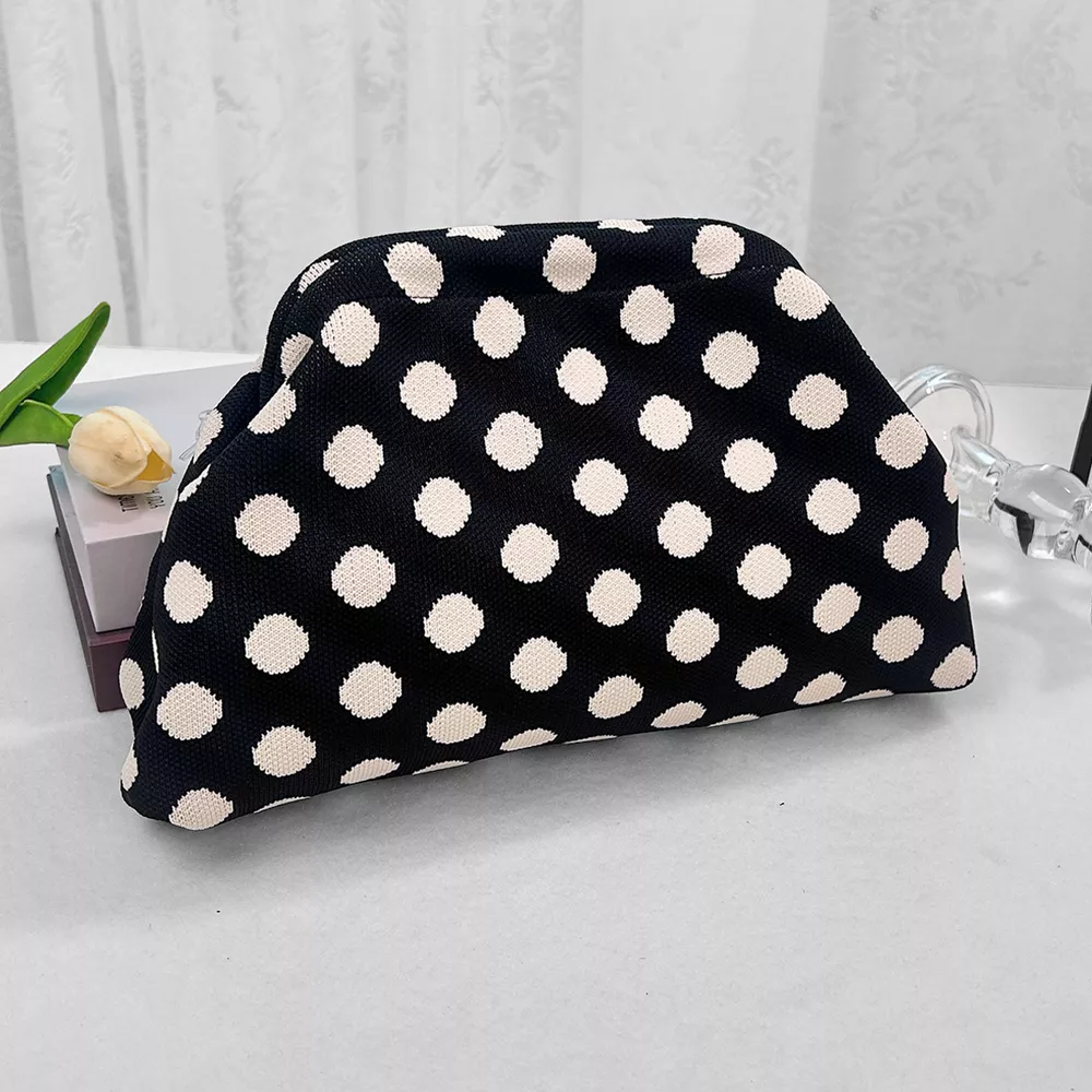 Polka Dot Knit Clutch, image 2