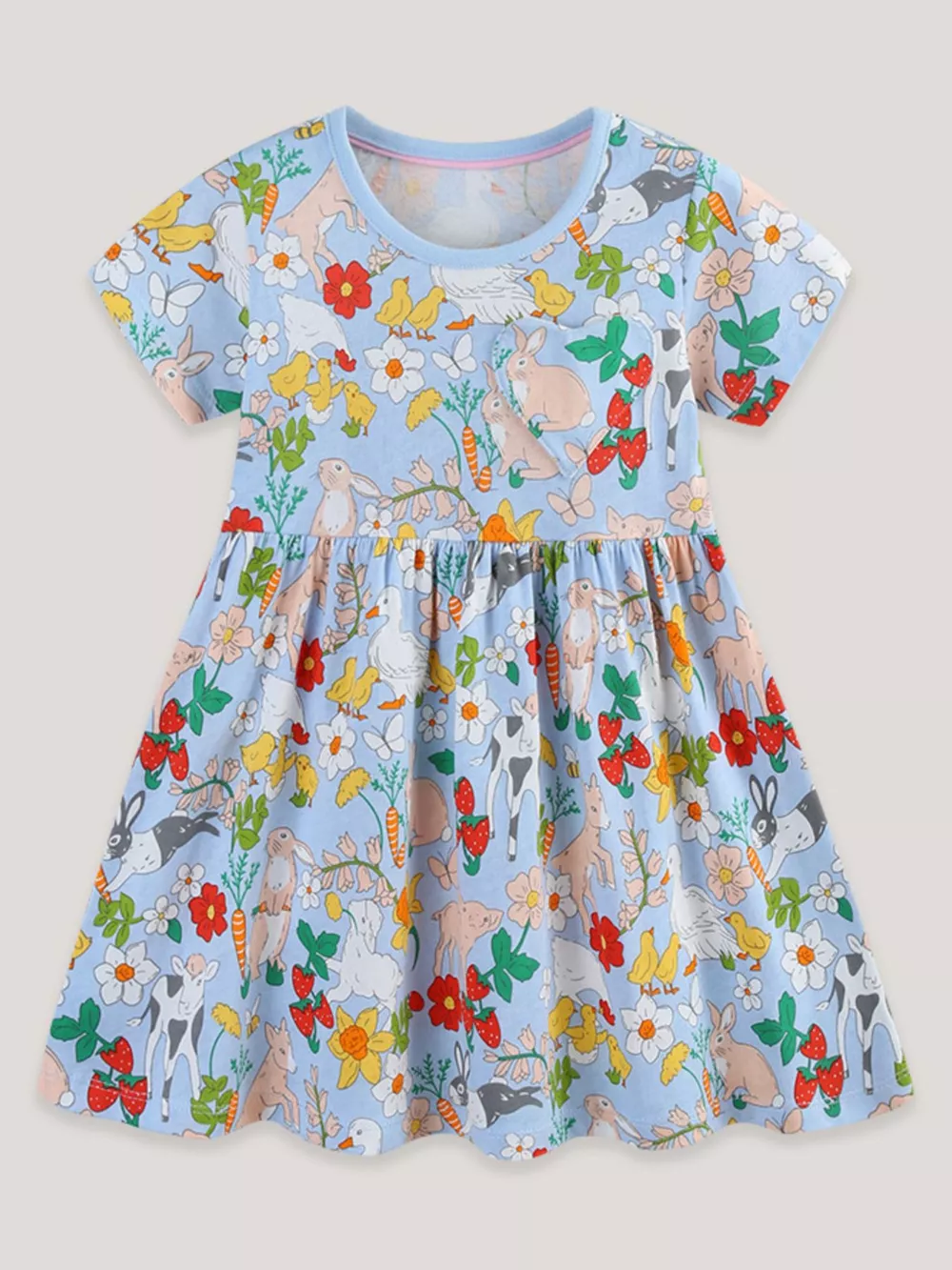 Children's Cartoon Animal Print Casual Dress, image 2