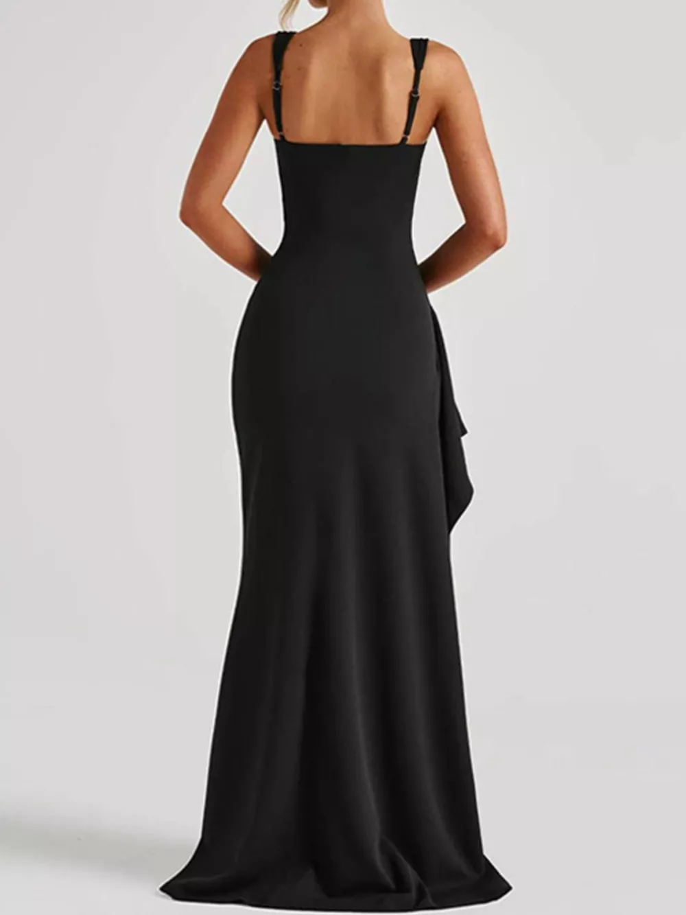 Slit Square Neck Maxi Dress, image 4