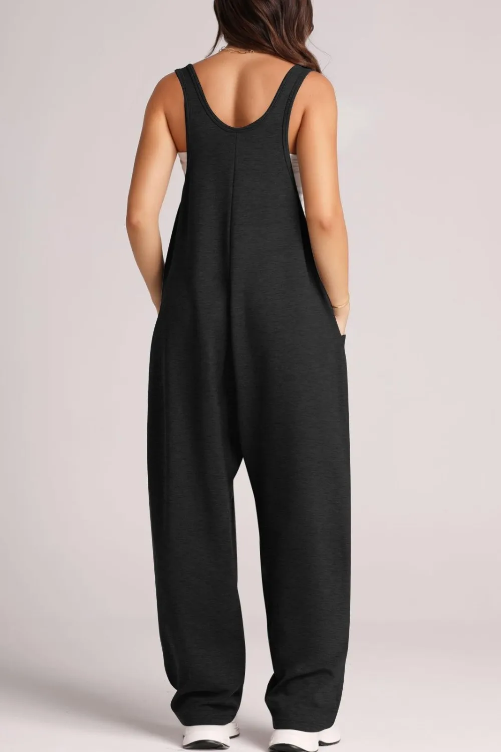 Wide Strap Jumpsuit with Pockets, image 25
