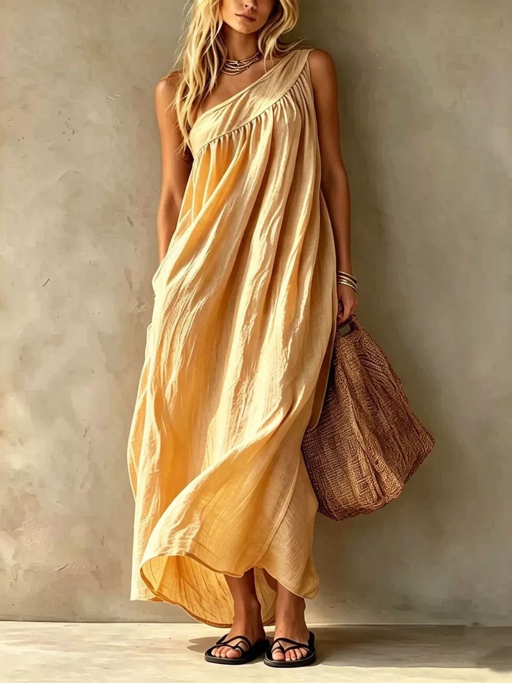 Full Size One-Shoulder Maxi Dress Plus Size, image 10