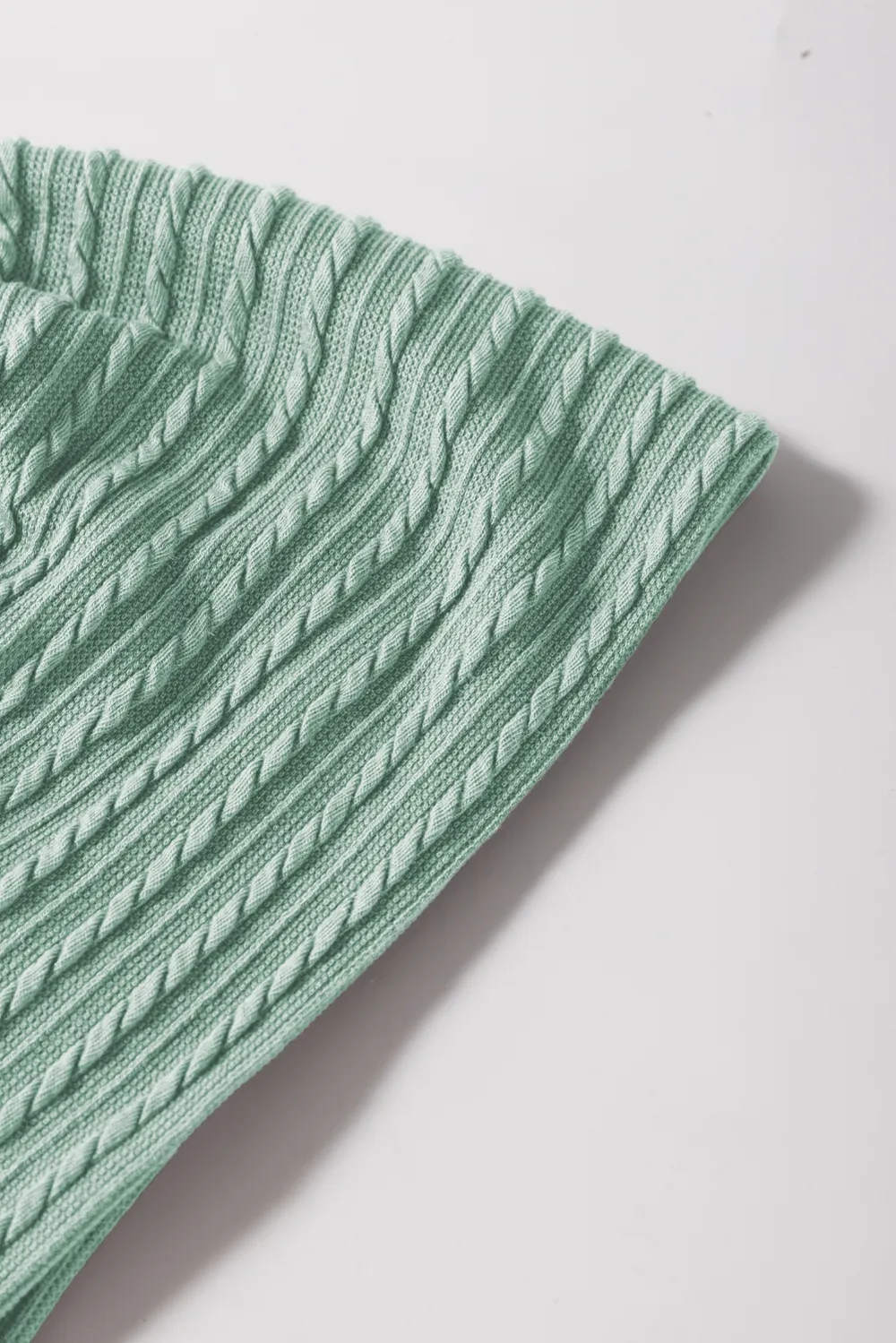 Textured Round Neck Flounce Sleeve Blouse, image 3