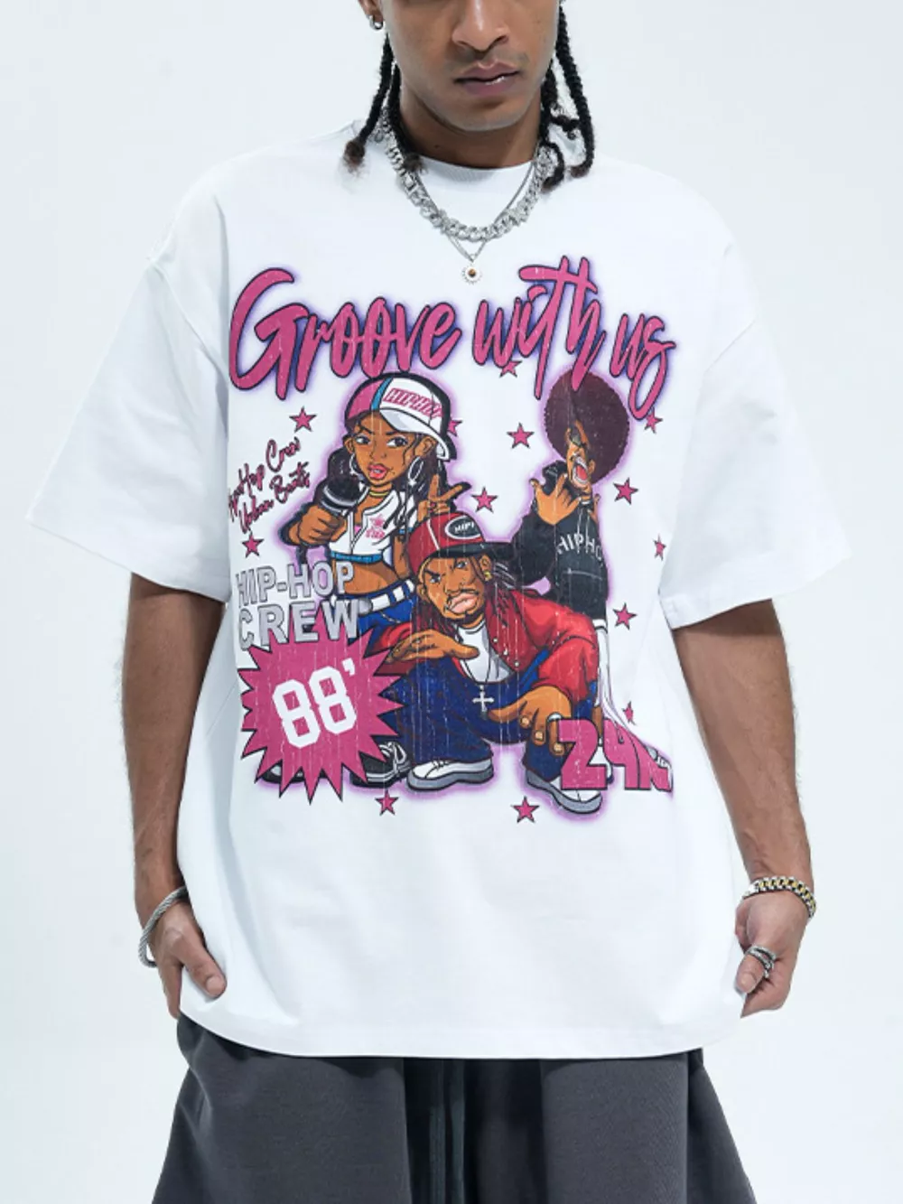 Men's Graphic Round Neck Half Sleeve T-Shirt, image 3