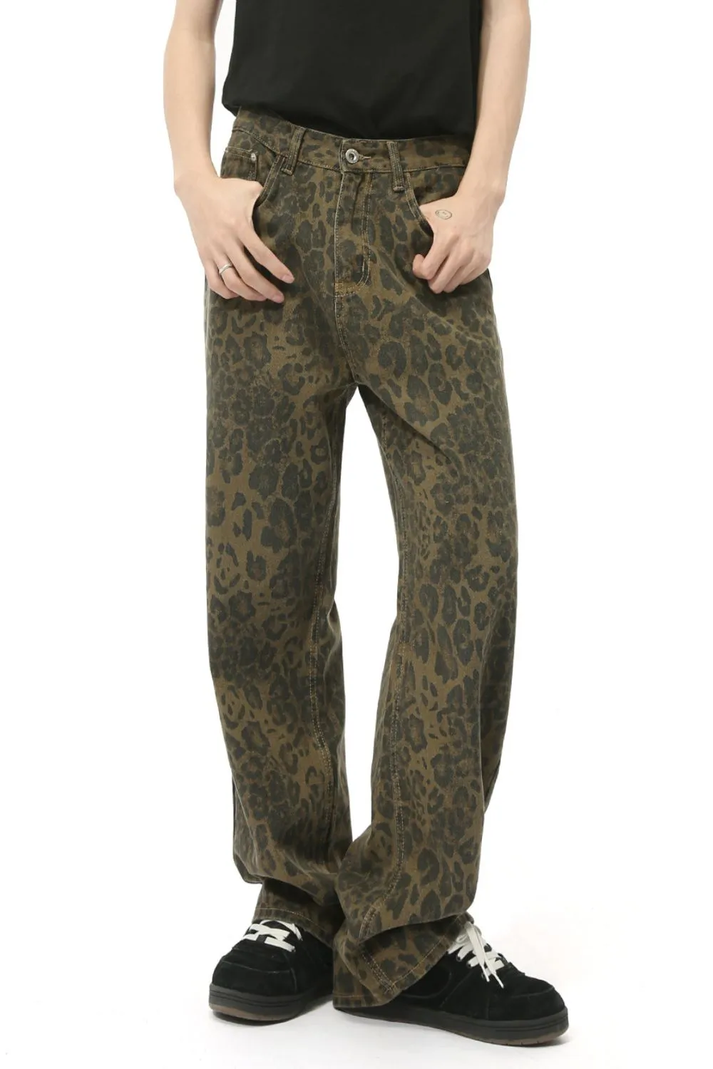 Leopard Jeans with Pockets, image 3