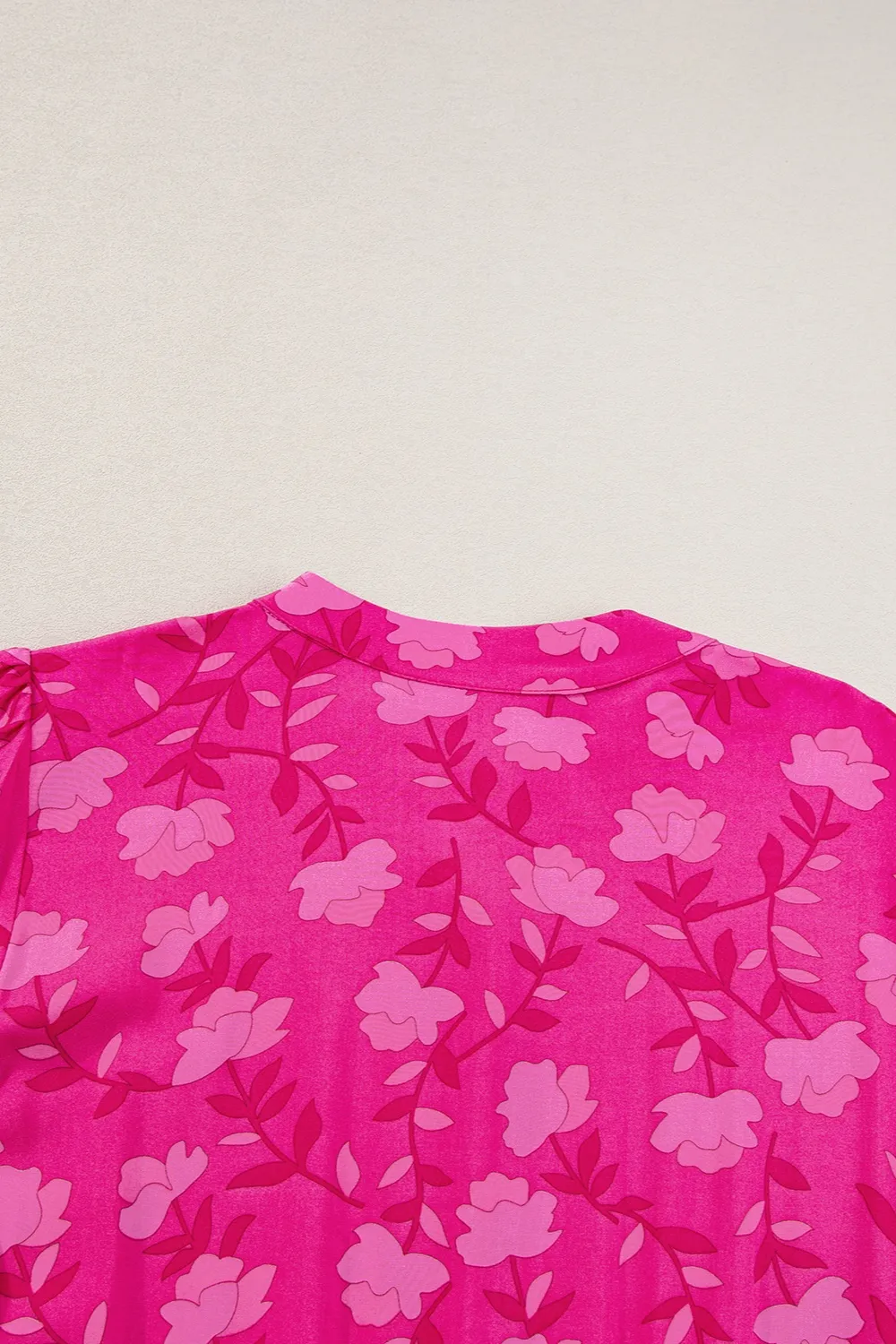 Drawstring Printed Short Sleeve Midi Dress, image 3