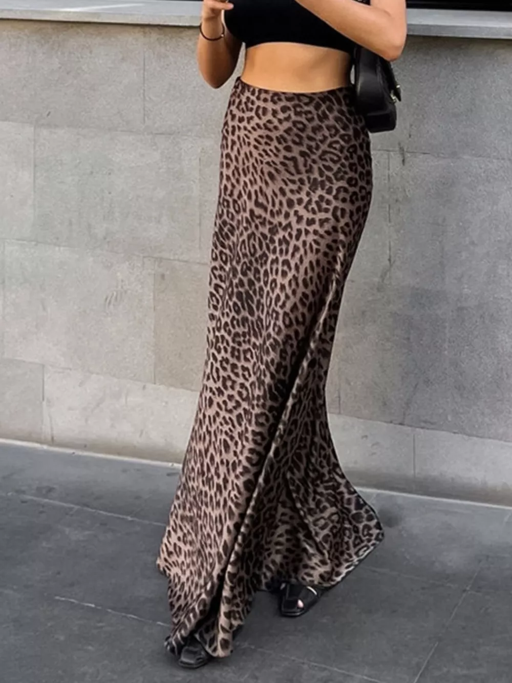 Leopard Print Maxi Skirt, image 4