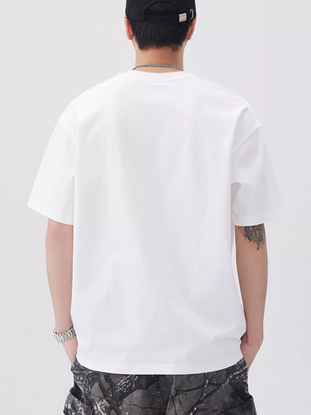 Men's Plus Size Round Neck Short Sleeve T-Shirt, image 4