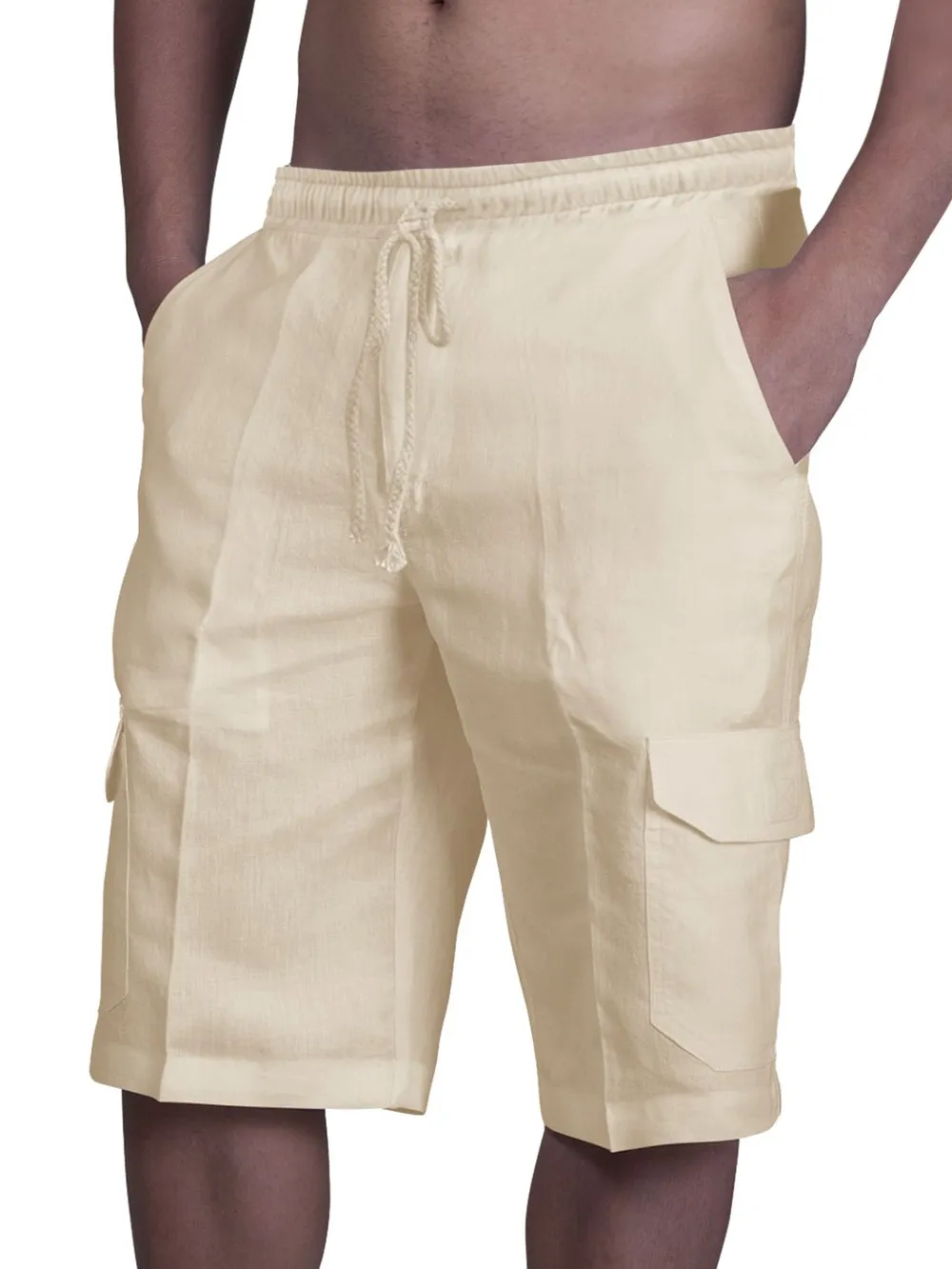 Men's Plus Size Drawstring Pocketed Shorts, image 4
