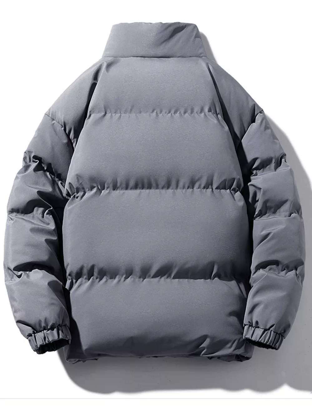 Men's Plus Size Zip Up Sherpa Lined Puffer Jacket, image 3