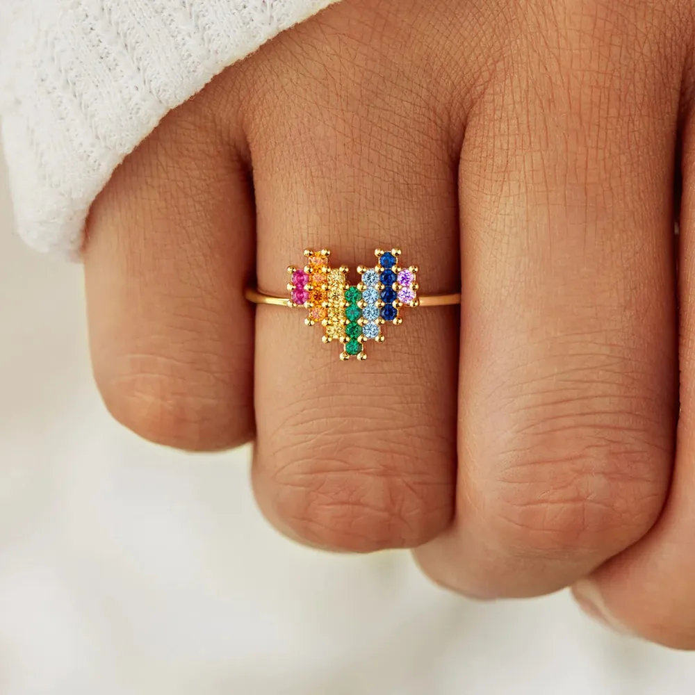 Heart Shape Zircon 925 Sterling Silver Ring, image 2