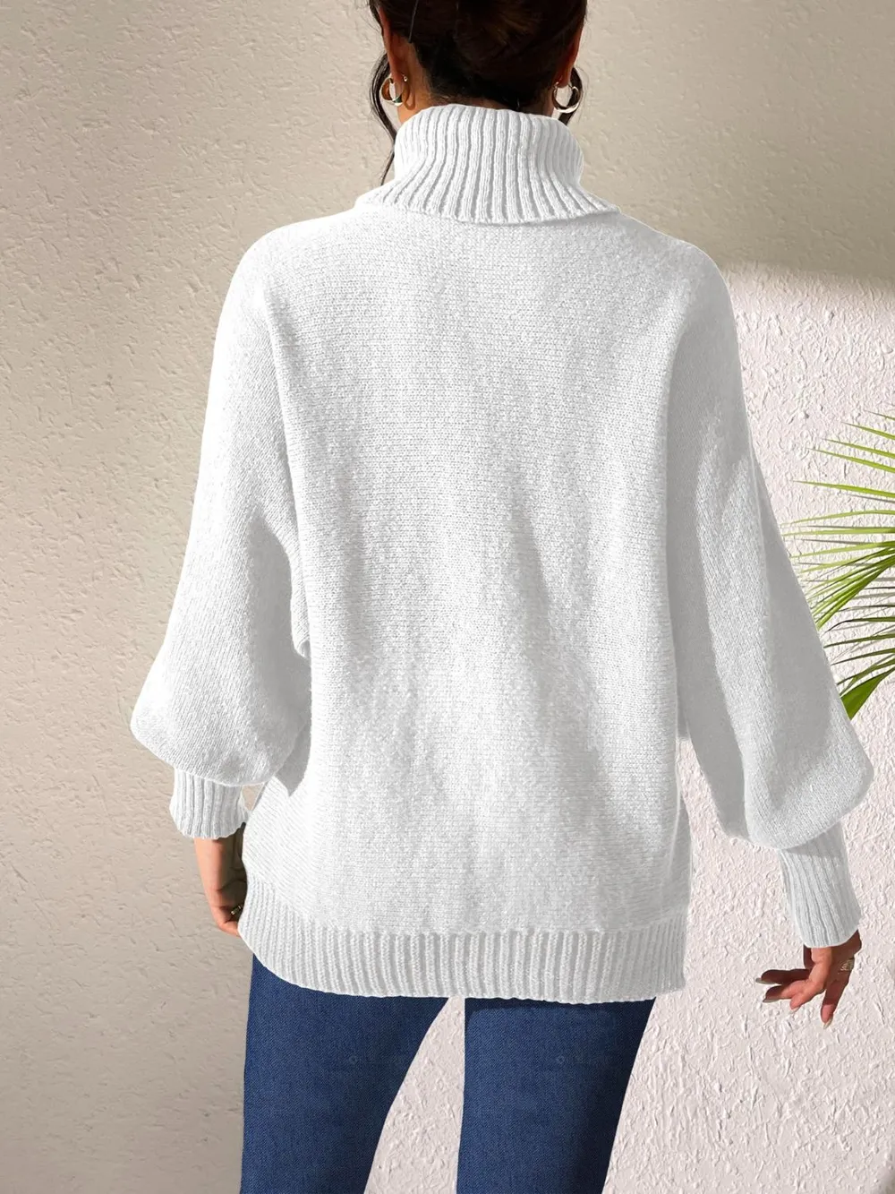Heart Turtleneck Long Sleeve Sweater, image 12