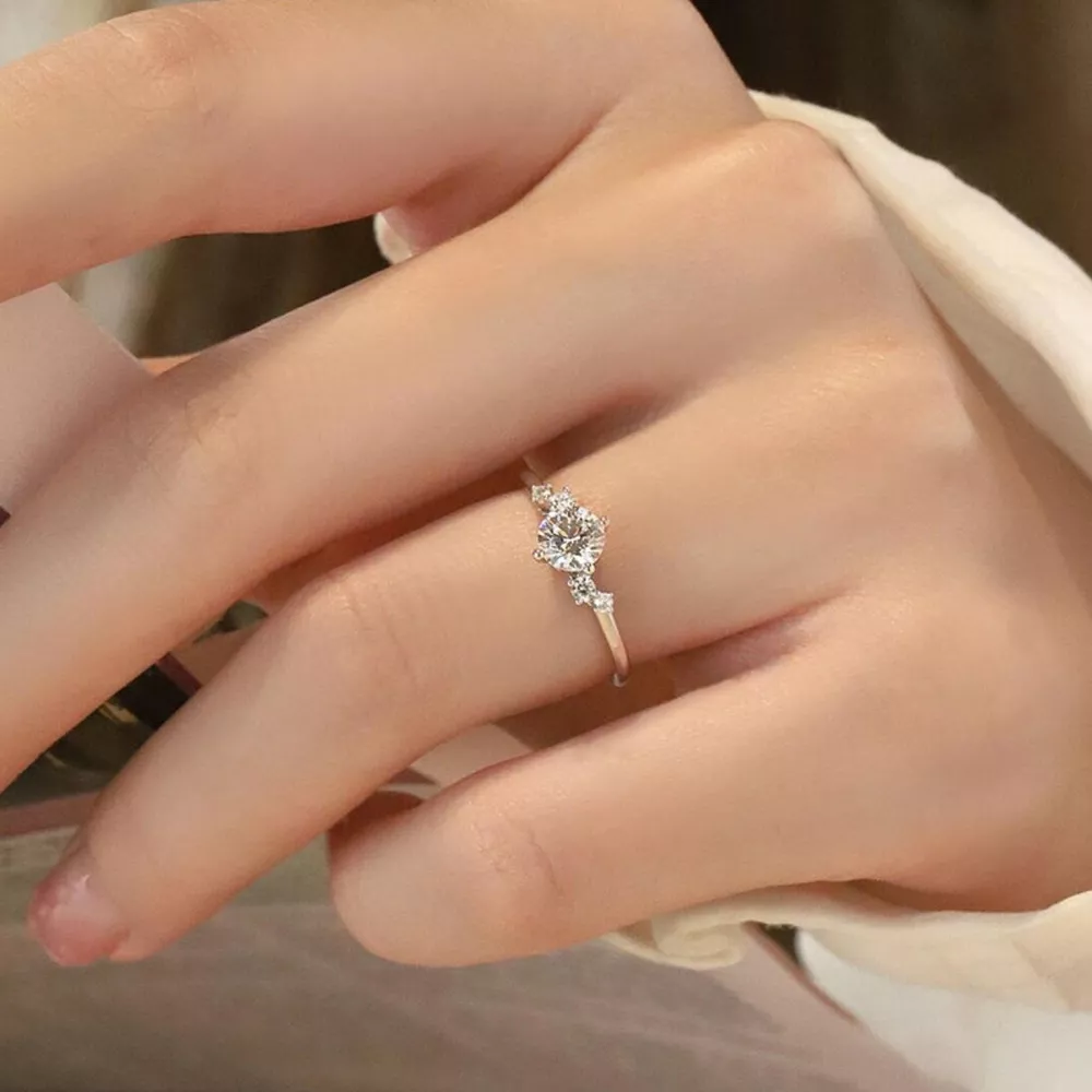 1 Carat Moissanite 925 Sterling Silver Ring, image 4