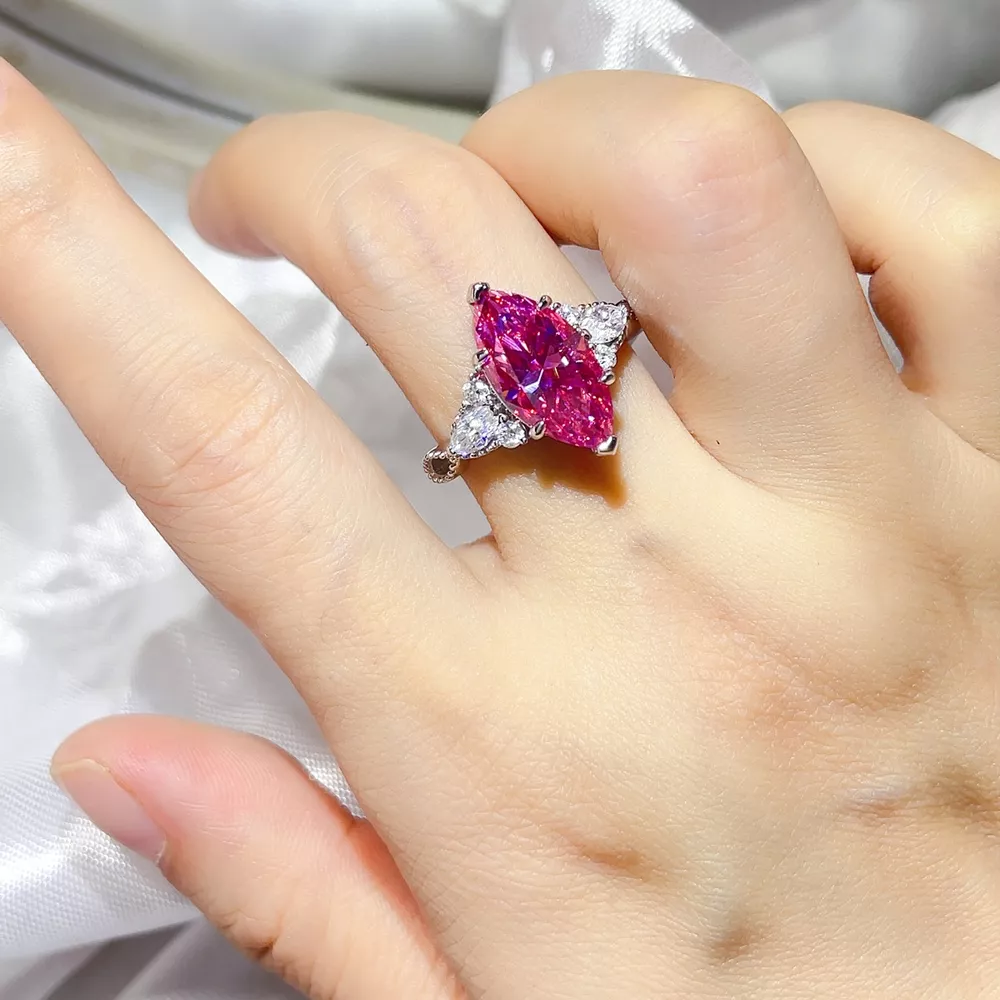 5 Carat Moissanite 925 Sterling Silver Ring, image 3