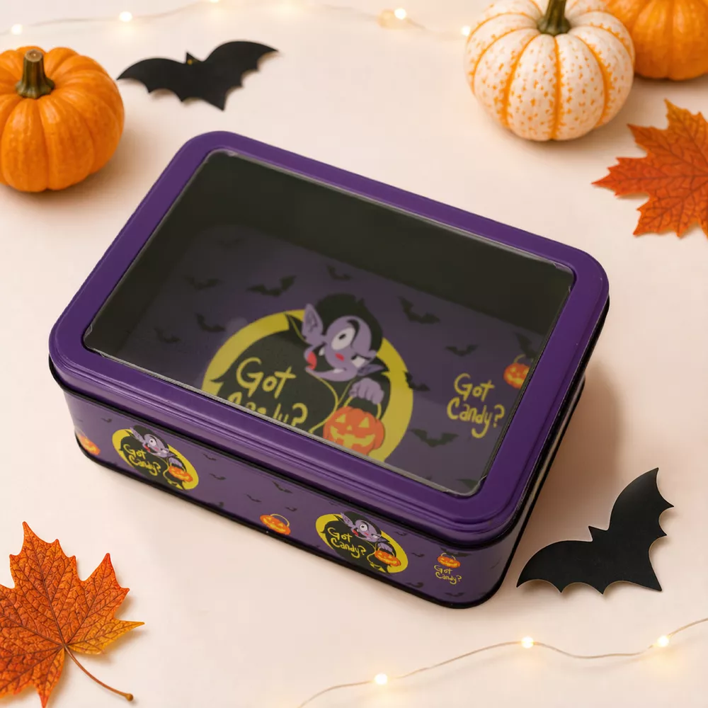 Halloween Decorative Metal Storage Box with Window Display, image 10