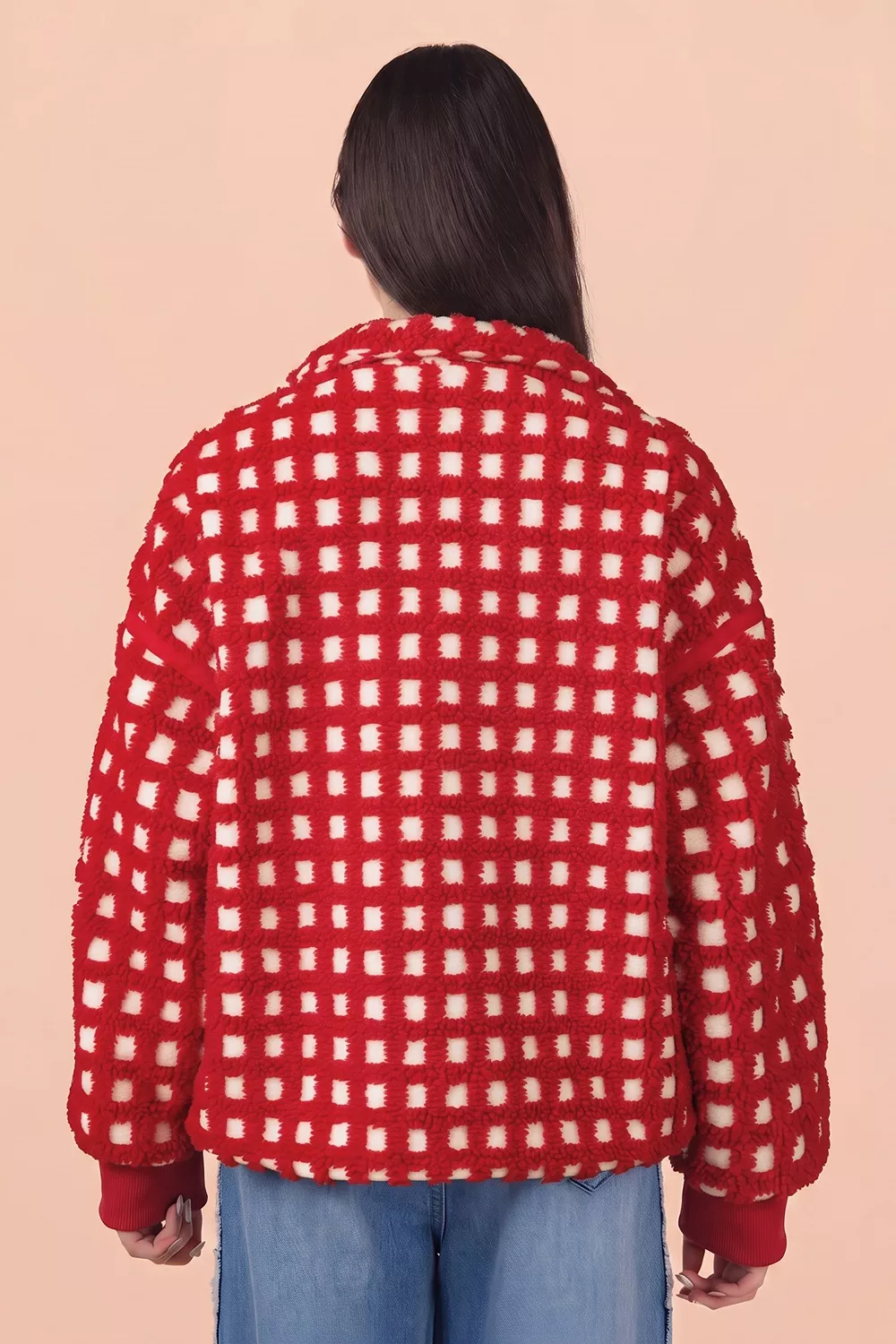 Plaid Zip-Up Long Sleeve Outerwear, image 4