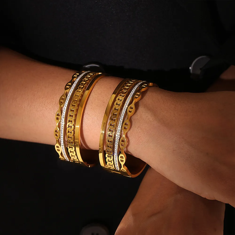 18K Gold-Plated Czech Diamond Bracelet, image 2