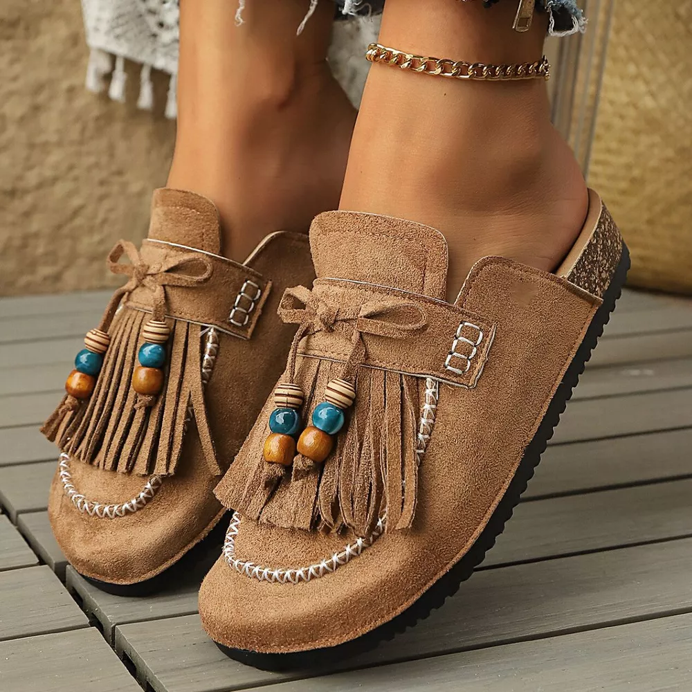 Tassel Round Toe Slip-Ons, image 7